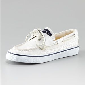 SPERRY Topsider White sequin